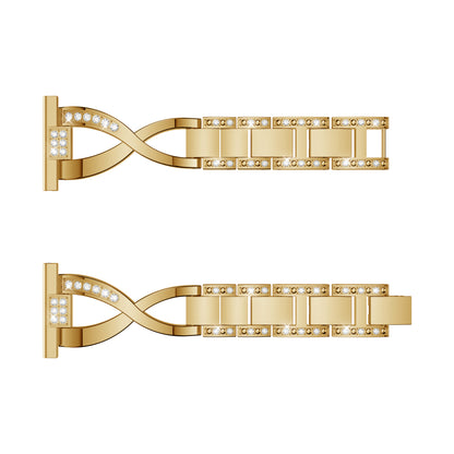 20mm X Shape Rhinestone Decor Zinc Alloy Watch Band for Samsung Galaxy Watch Active SM-R500