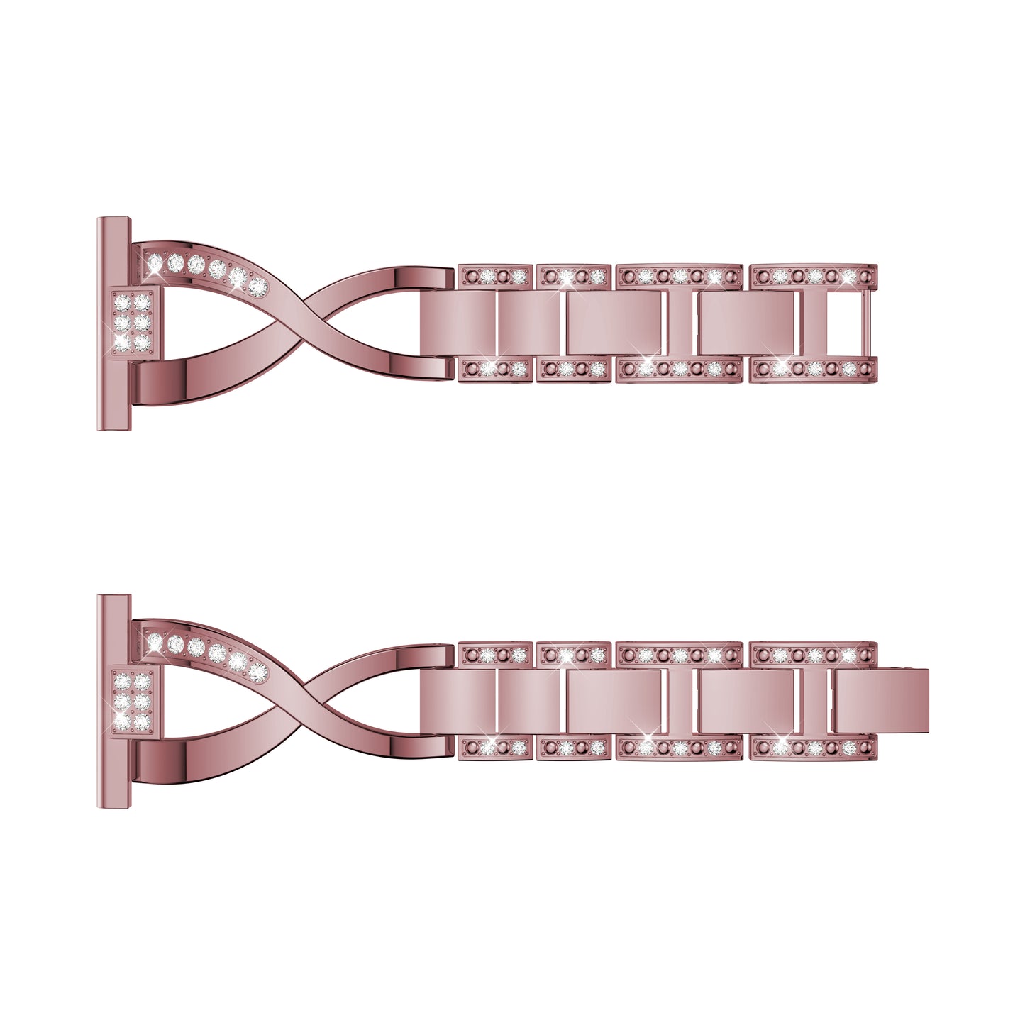 20mm X Shape Rhinestone Decor Zinc Alloy Watch Band for Samsung Galaxy Watch Active SM-R500