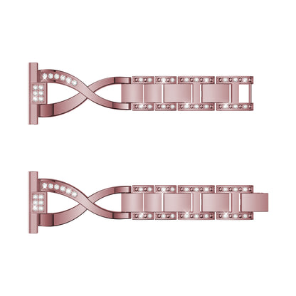 20mm X Shape Rhinestone Decor Zinc Alloy Watch Band for Samsung Galaxy Watch Active SM-R500