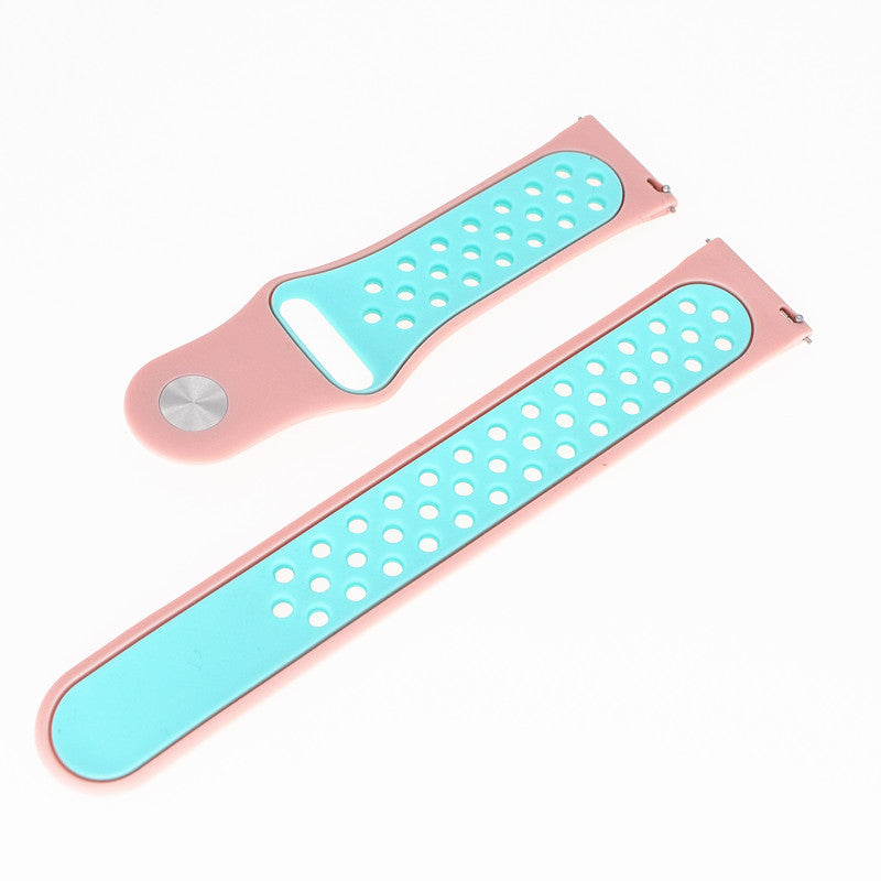 20mm Two-tone Silicone Hollow Watch Band for Samsung Galaxy Watch Active