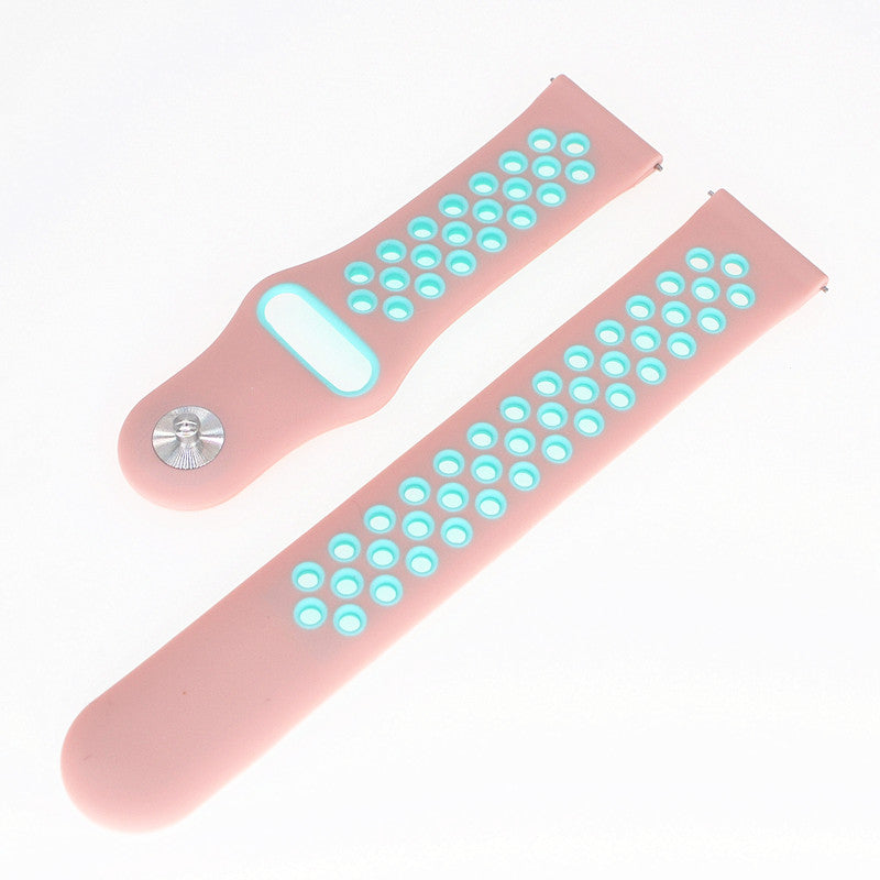 20mm Two-tone Silicone Hollow Watch Band for Samsung Galaxy Watch Active