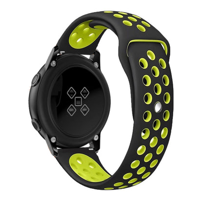 20mm Two-tone Silicone Hollow Watch Band for Samsung Galaxy Watch Active