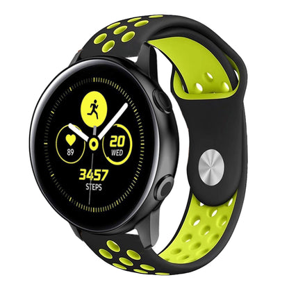 20mm Two-tone Silicone Hollow Watch Band for Samsung Galaxy Watch Active