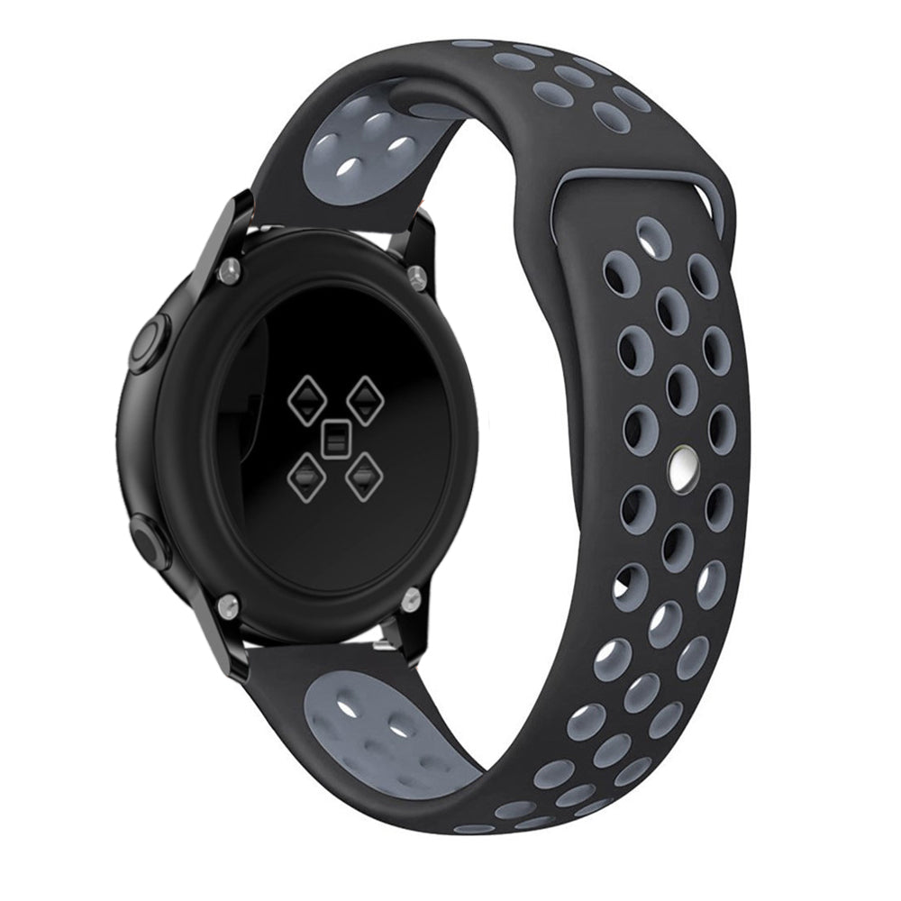 20mm Two-tone Silicone Hollow Watch Band for Samsung Galaxy Watch Active