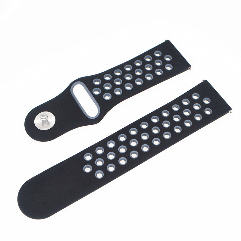 20mm Two-tone Silicone Hollow Watch Band for Samsung Galaxy Watch Active