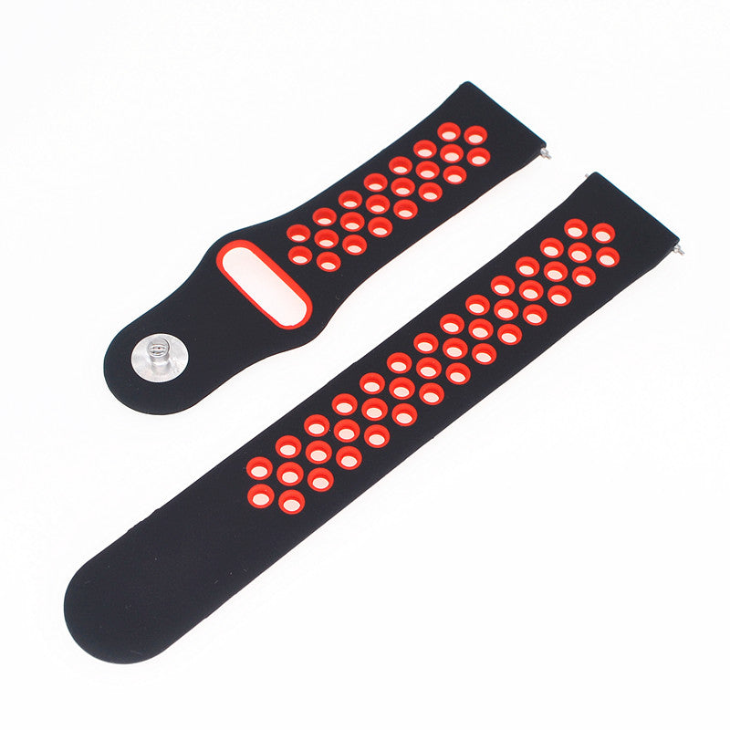 20mm Two-tone Silicone Hollow Watch Band for Samsung Galaxy Watch Active