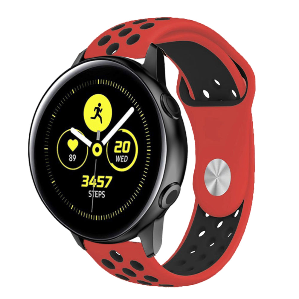 20mm Two-tone Silicone Hollow Watch Band for Samsung Galaxy Watch Active