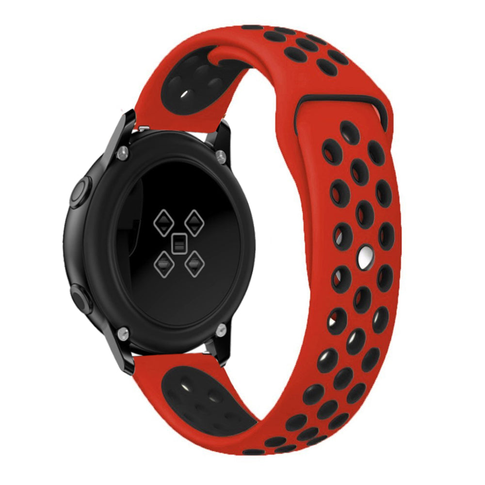 20mm Two-tone Silicone Hollow Watch Band for Samsung Galaxy Watch Active