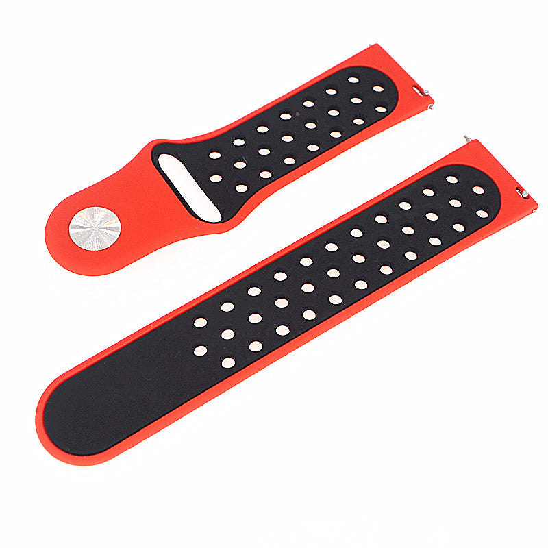 20mm Two-tone Silicone Hollow Watch Band for Samsung Galaxy Watch Active