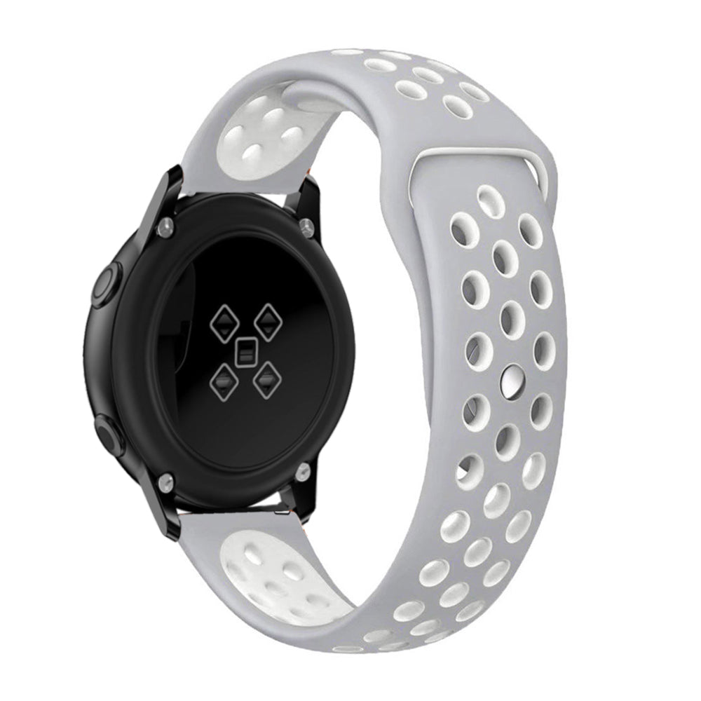 20mm Two-tone Silicone Hollow Watch Band for Samsung Galaxy Watch Active
