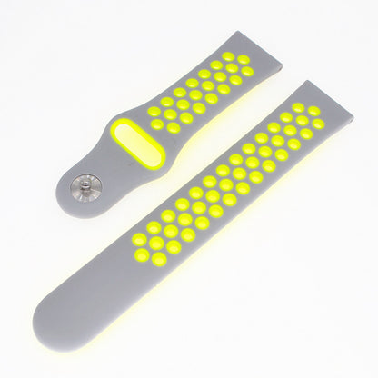 20mm Two-tone Silicone Hollow Watch Band for Samsung Galaxy Watch Active