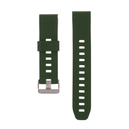 22mm Soft Textured Silicone Watch Strap for Garmin Fenix 5 / 5 Plus / Forerunner 935, Adjustable Watchband with Silver Color Buckle