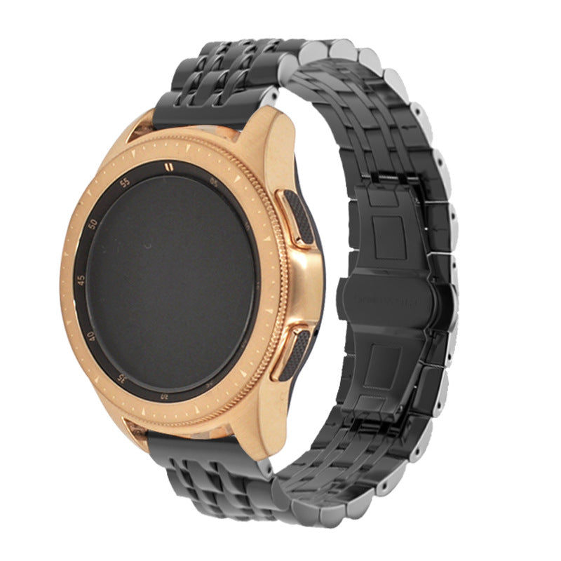 22mm Butterfly Buckle Stainless Steel Watch Band Strap for Samsung Galaxy Watch 46mm