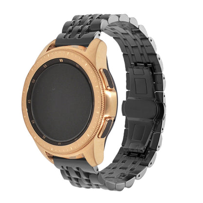 22mm Butterfly Buckle Stainless Steel Watch Band Strap for Samsung Galaxy Watch 46mm