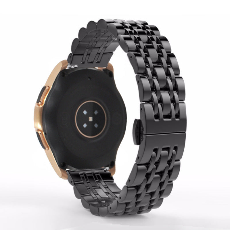 22mm Butterfly Buckle Stainless Steel Watch Band Strap for Samsung Galaxy Watch 46mm