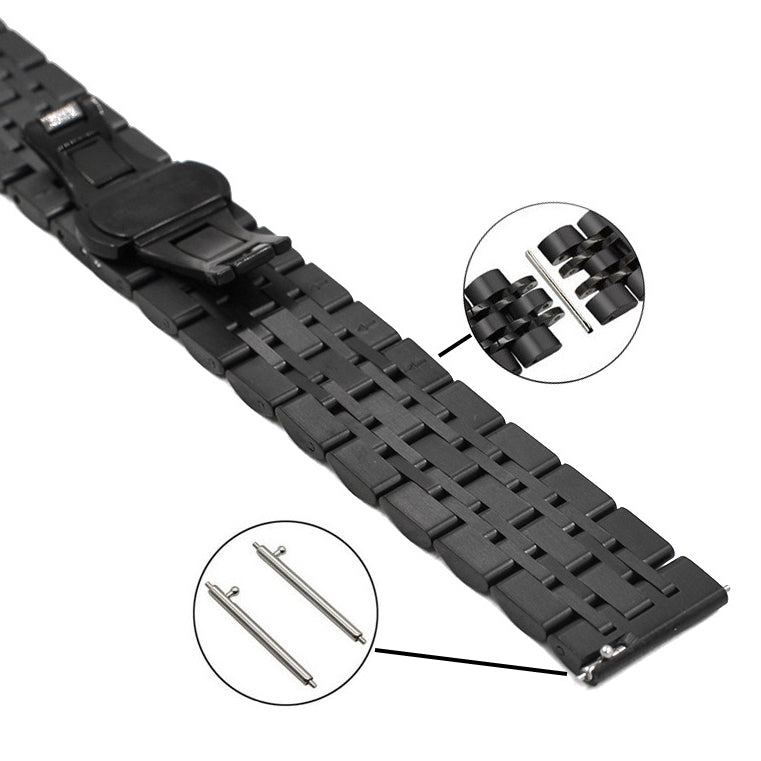22mm Butterfly Buckle Stainless Steel Watch Band Strap for Samsung Galaxy Watch 46mm
