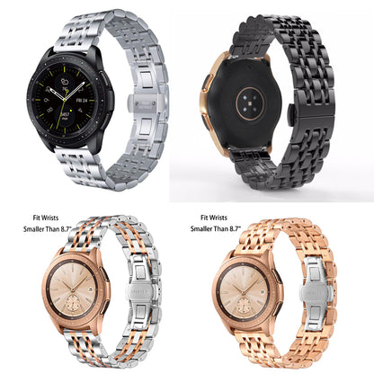 22mm Butterfly Buckle Stainless Steel Watch Band Strap for Samsung Galaxy Watch 46mm