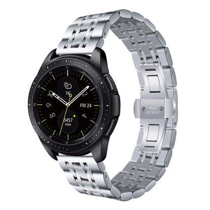 22mm Butterfly Buckle Stainless Steel Watch Band Strap for Samsung Galaxy Watch 46mm