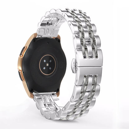 22mm Butterfly Buckle Stainless Steel Watch Band Strap for Samsung Galaxy Watch 46mm