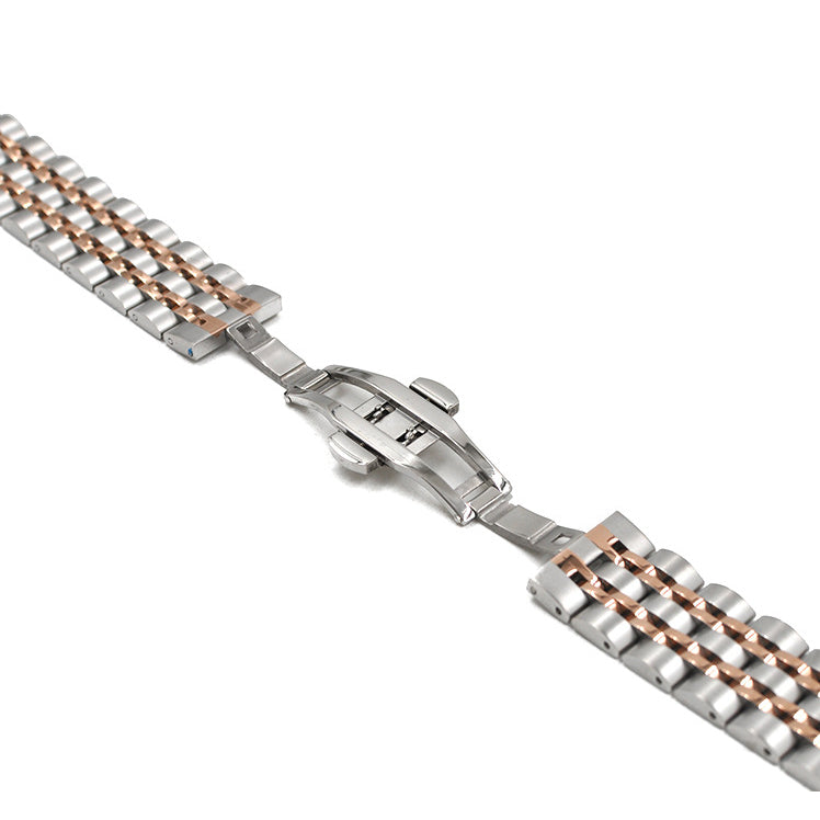 22mm Butterfly Buckle Stainless Steel Watch Band Strap for Samsung Galaxy Watch 46mm
