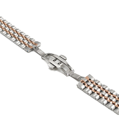 22mm Butterfly Buckle Stainless Steel Watch Band Strap for Samsung Galaxy Watch 46mm