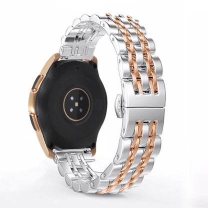 22mm Butterfly Buckle Stainless Steel Watch Band Strap for Samsung Galaxy Watch 46mm