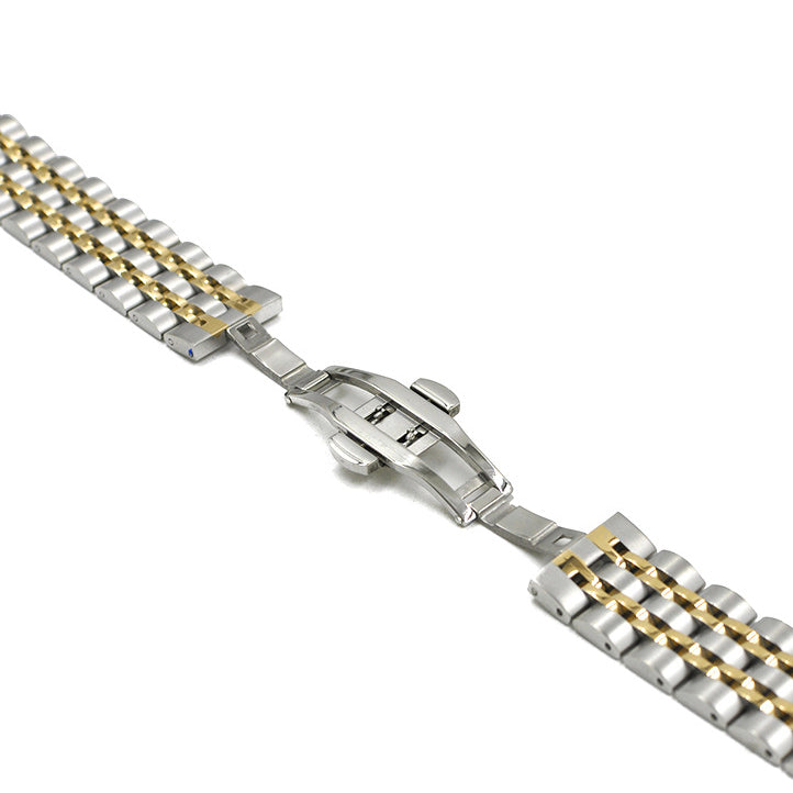 22mm Butterfly Buckle Stainless Steel Watch Band Strap for Samsung Galaxy Watch 46mm