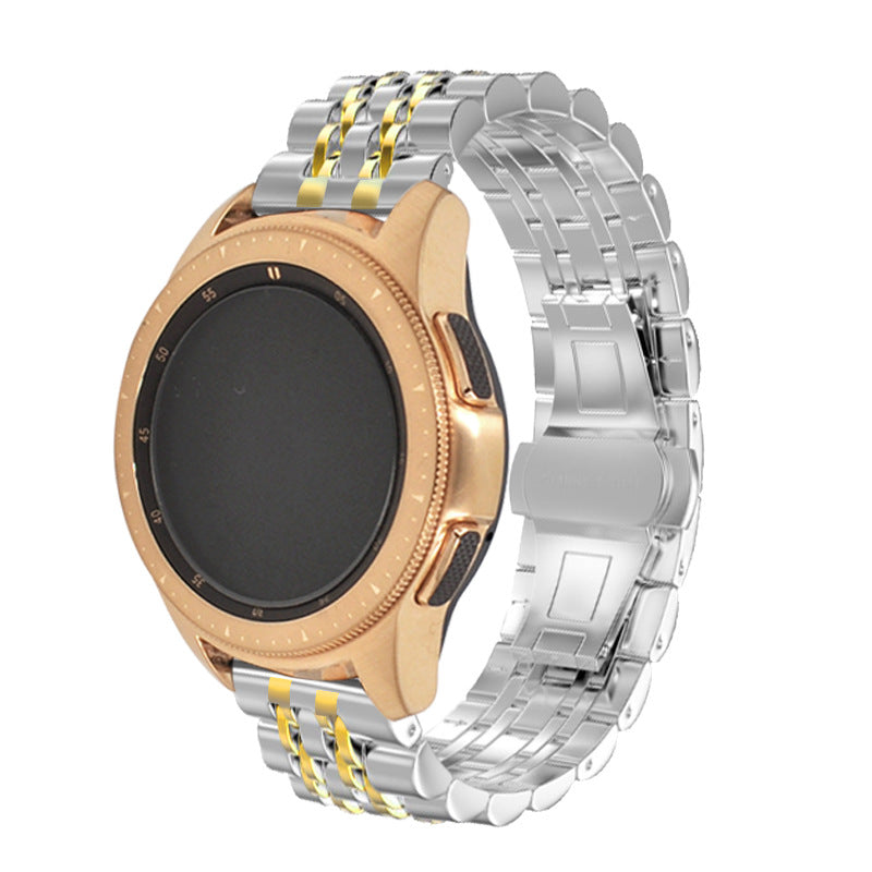 22mm Butterfly Buckle Stainless Steel Watch Band Strap for Samsung Galaxy Watch 46mm