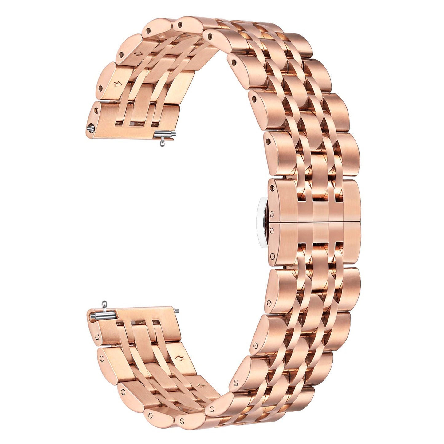 22mm Butterfly Buckle Stainless Steel Watch Band Strap for Samsung Galaxy Watch 46mm