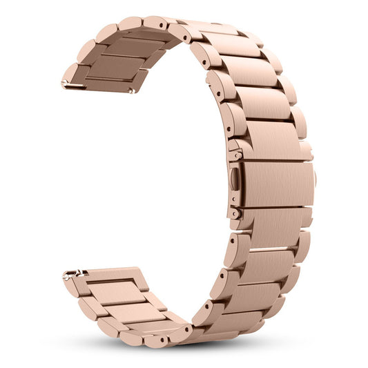 22mm Three Beads Stainless Steel Watch Strap with Folding Clasp for Huawei Watch GT / Honor Watch Magic