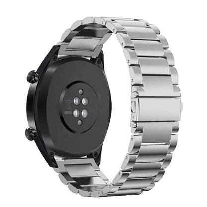 22mm Three Beads Stainless Steel Watch Strap with Folding Clasp for Huawei Watch GT / Honor Watch Magic