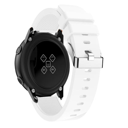 20mm Twill Texture Silicone Watch Strap for Samsung Galaxy Watch Active SM-R500