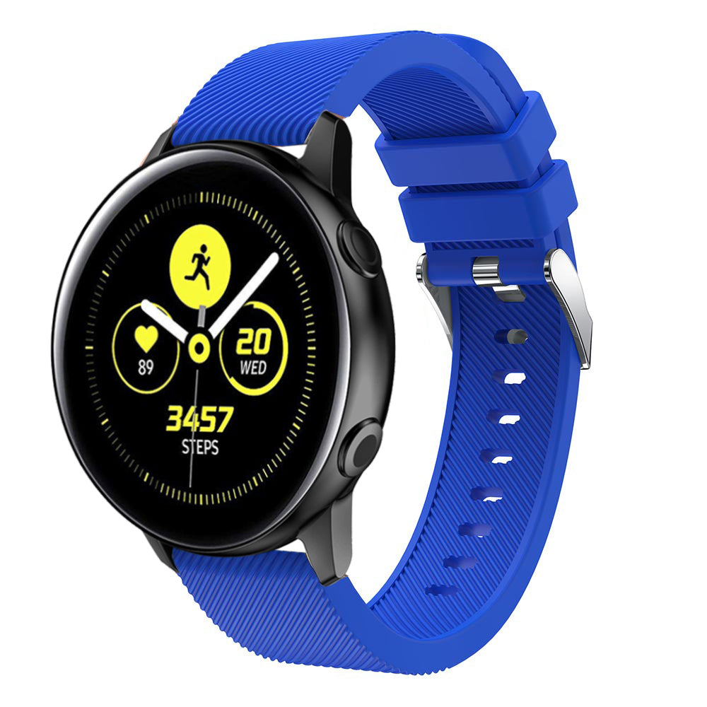 20mm Twill Texture Silicone Watch Strap for Samsung Galaxy Watch Active SM-R500