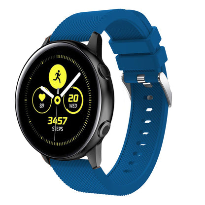 20mm Twill Texture Silicone Watch Strap for Samsung Galaxy Watch Active SM-R500