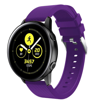 20mm Twill Texture Silicone Watch Strap for Samsung Galaxy Watch Active SM-R500