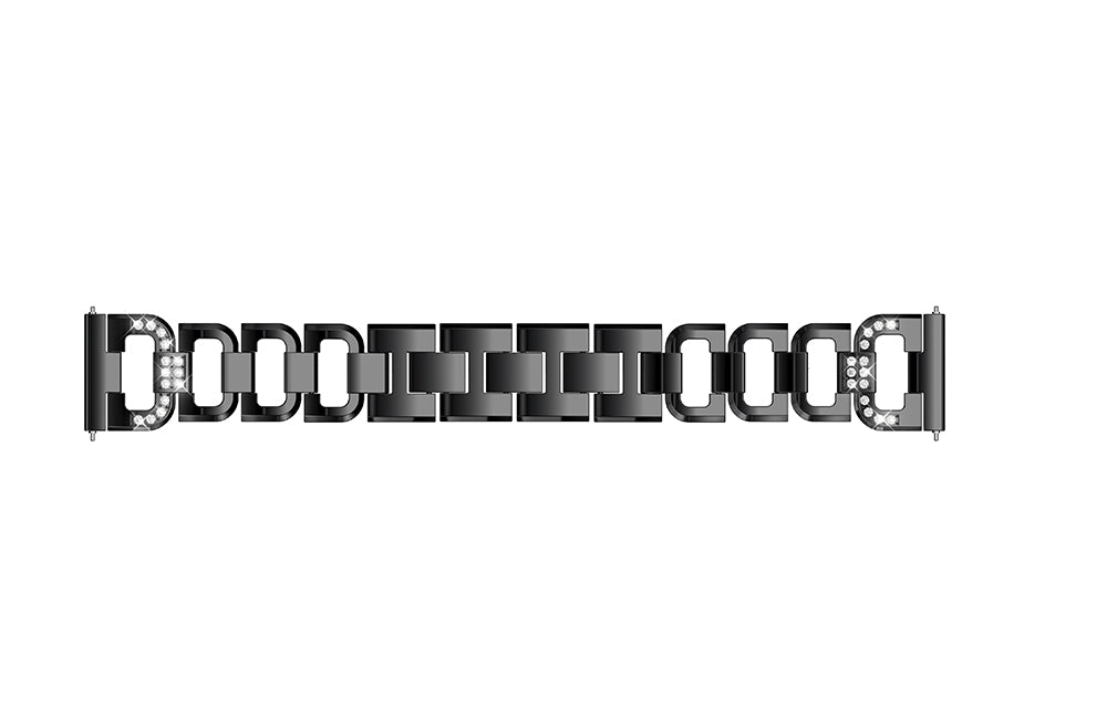 22mm D-shape Rhinestone Decor Alloy Watch Bracelet for Samsung Gear S3 Frontier / S3 Classic
