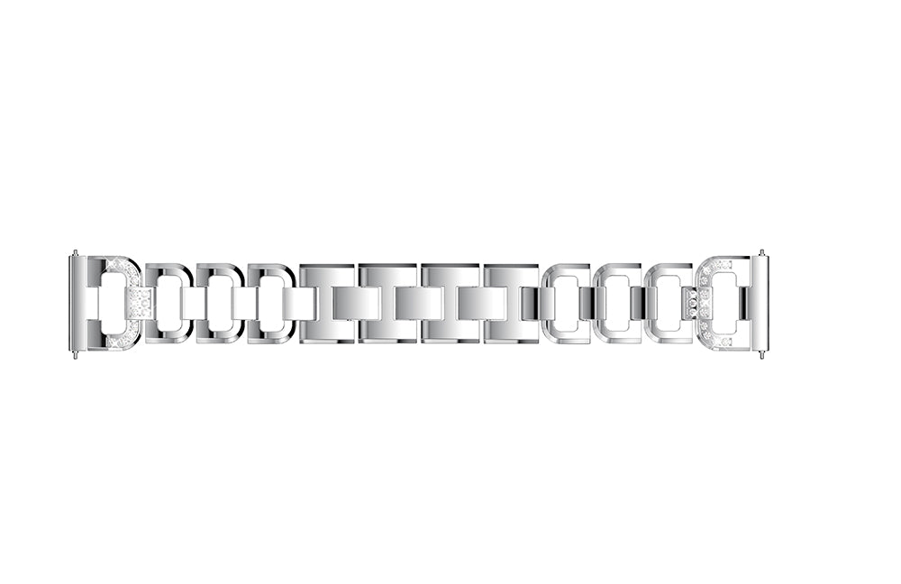22mm D-shape Rhinestone Decor Alloy Watch Bracelet for Samsung Gear S3 Frontier / S3 Classic