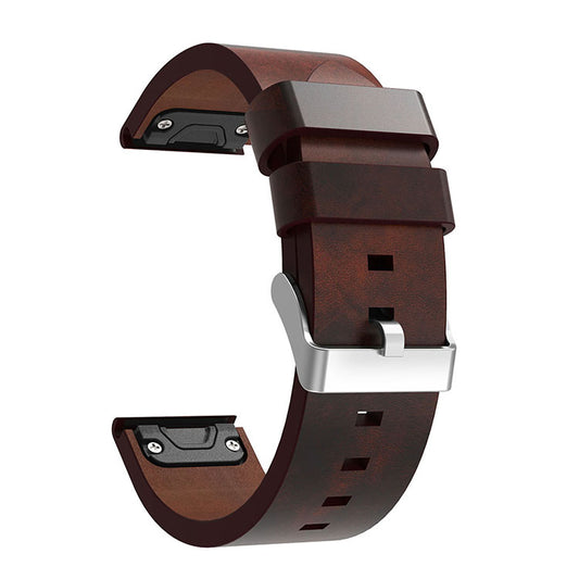 210mm PU Leather Pointed Strap Replacement Wriststrap Watch Band for Garmin Fenix 5