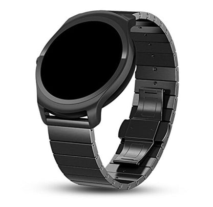 22mm Butterfly Lock Link Stainless Steel Watch Band Replacement for Ticwatch Pro Watch