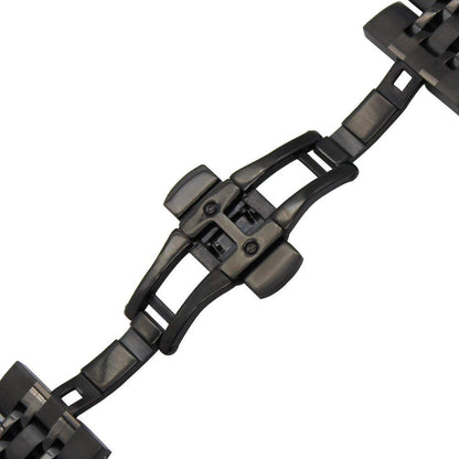 22mm Butterfly Lock Link Stainless Steel Watch Band Replacement for Ticwatch Pro Watch
