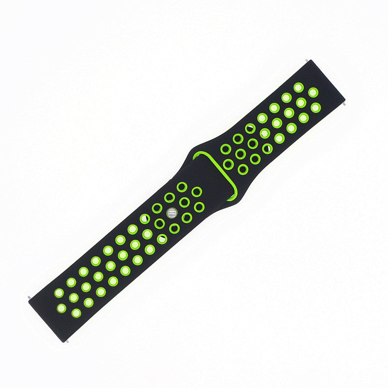 20mm Two-tone Silicone Watch Band for Garmin Forerunner 645 Music /Vivoactive 3/Vivomove HR, Adjustable Watch Strap Replacement