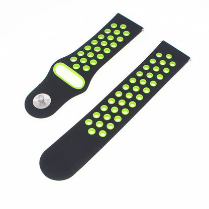 20mm Two-tone Silicone Watch Band for Garmin Forerunner 645 Music /Vivoactive 3/Vivomove HR, Adjustable Watch Strap Replacement