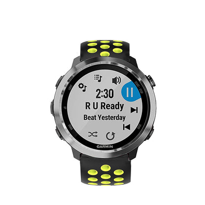 20mm Two-tone Silicone Watch Band for Garmin Forerunner 645 Music /Vivoactive 3/Vivomove HR, Adjustable Watch Strap Replacement