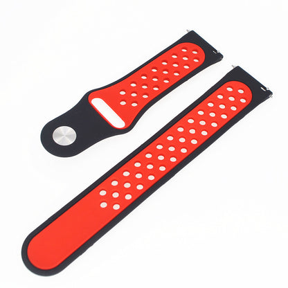 20mm Two-tone Silicone Watch Band for Garmin Forerunner 645 Music /Vivoactive 3/Vivomove HR, Adjustable Watch Strap Replacement