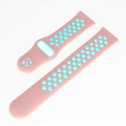 20mm Two-tone Silicone Watch Band for Garmin Forerunner 645 Music /Vivoactive 3/Vivomove HR, Adjustable Watch Strap Replacement