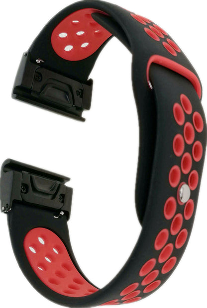 26mm Two-tone Silicone Watch Band for Garmin Fenix 5X