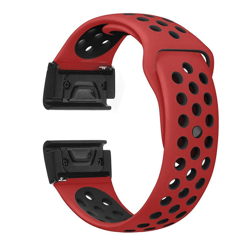 26mm Two-tone Silicone Watch Band for Garmin Fenix 5X