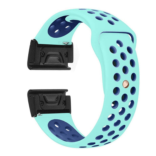 26mm Two-tone Silicone Watch Band for Garmin Fenix 5X