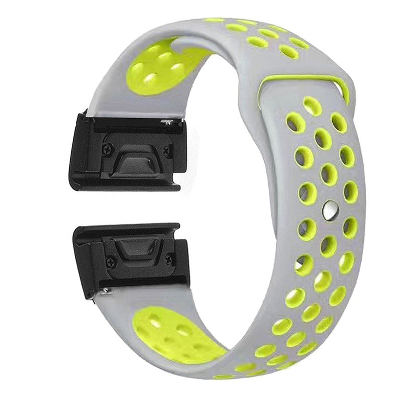 26mm Two-tone Silicone Watch Band for Garmin Fenix 5X