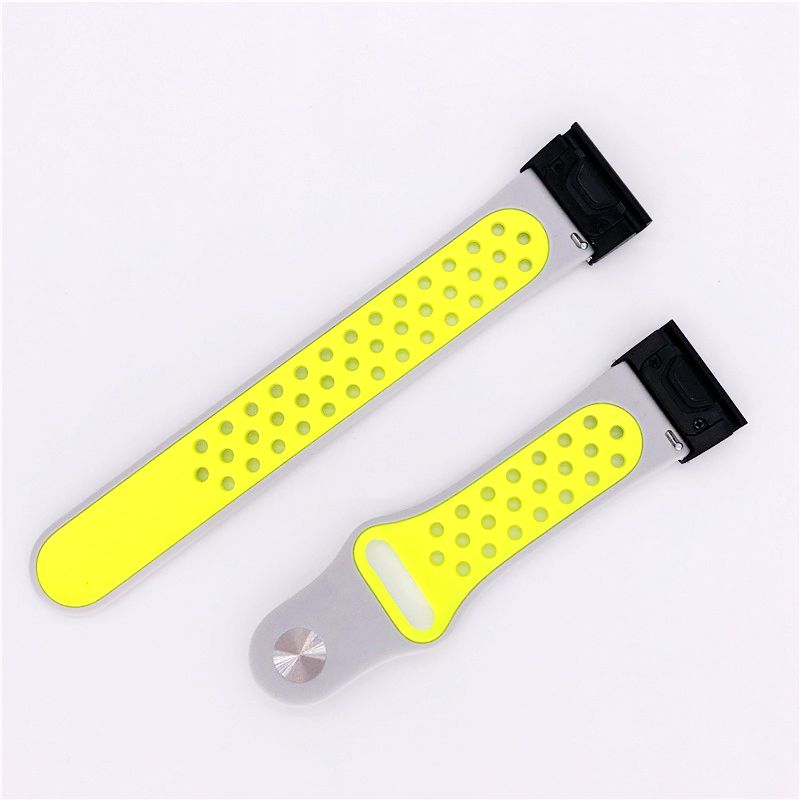 26mm Two-tone Silicone Watch Band for Garmin Fenix 5X